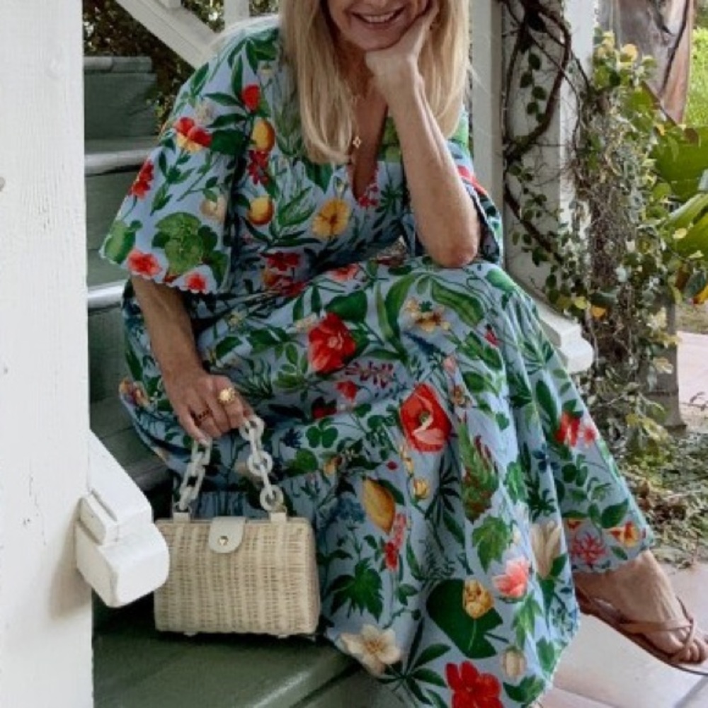 TUCKERNUCK Blue Blooming Botanical Ginger Dress